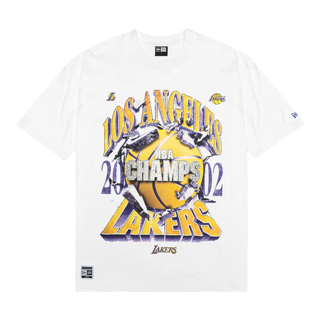 New Era Los Angeles Lakers Explosive 02' Champs Tee (White)