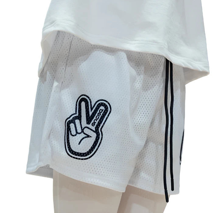 Deuce Mesh Shorts - White