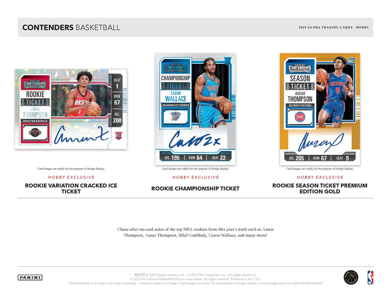 2023-24 Panini Contenders Basketball Hobby Box