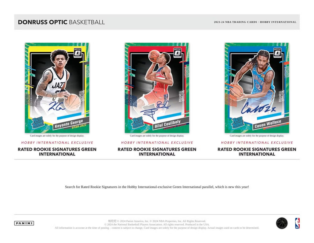 2023-24 Panini Donruss Optic International Hobby PACK (One pack only)