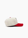 M&N Cream & Team Colour Pro Pinch Snapback - Chicago Bulls