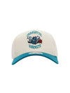 M&N Cream & Team Colour Pro Pinch Snapback - Charlotte Hornets