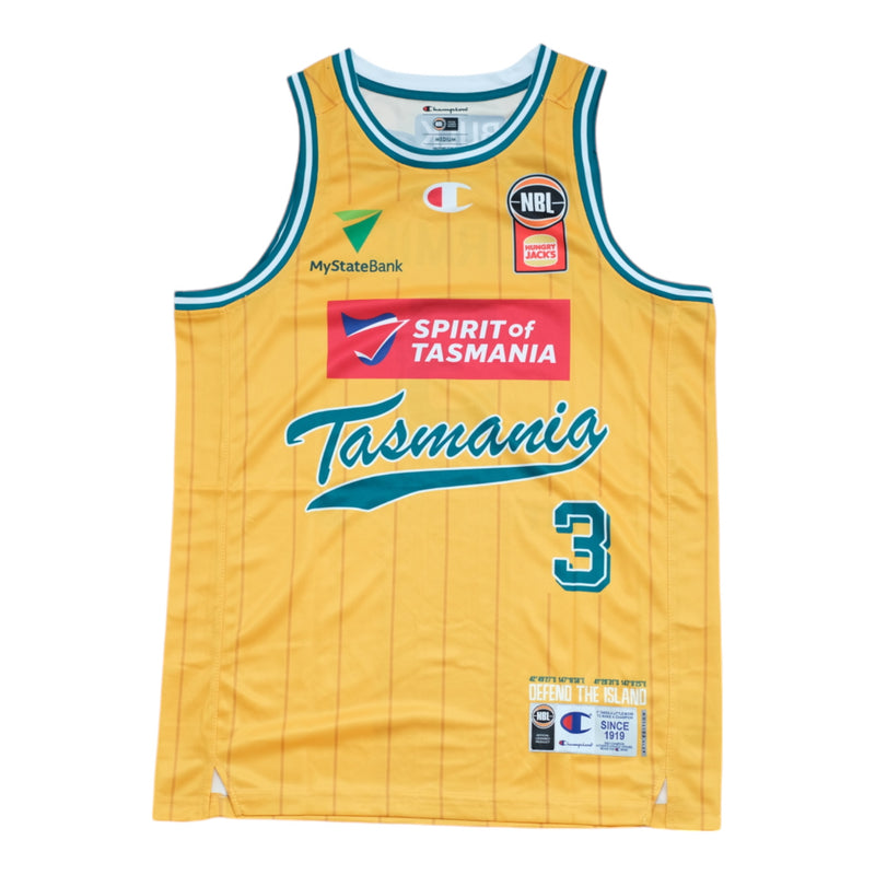 Champion NBL "Hoops Fest" 24/25 Tasmania JackJumpers Jersey - Anthony Drmic (Yellow)