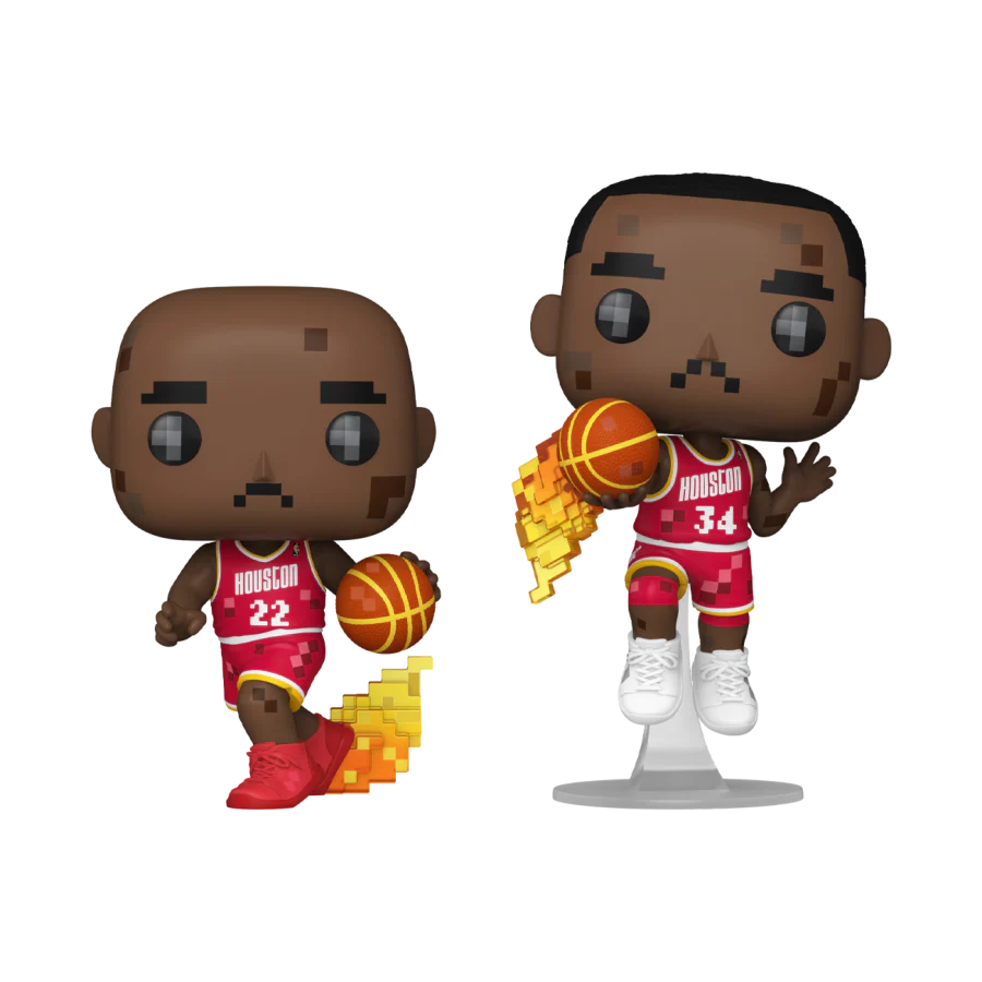 Pop Vinyl Basketball NBA JAM: Rockets Drexler/Olajuwon 8-Bit (2 Pack)