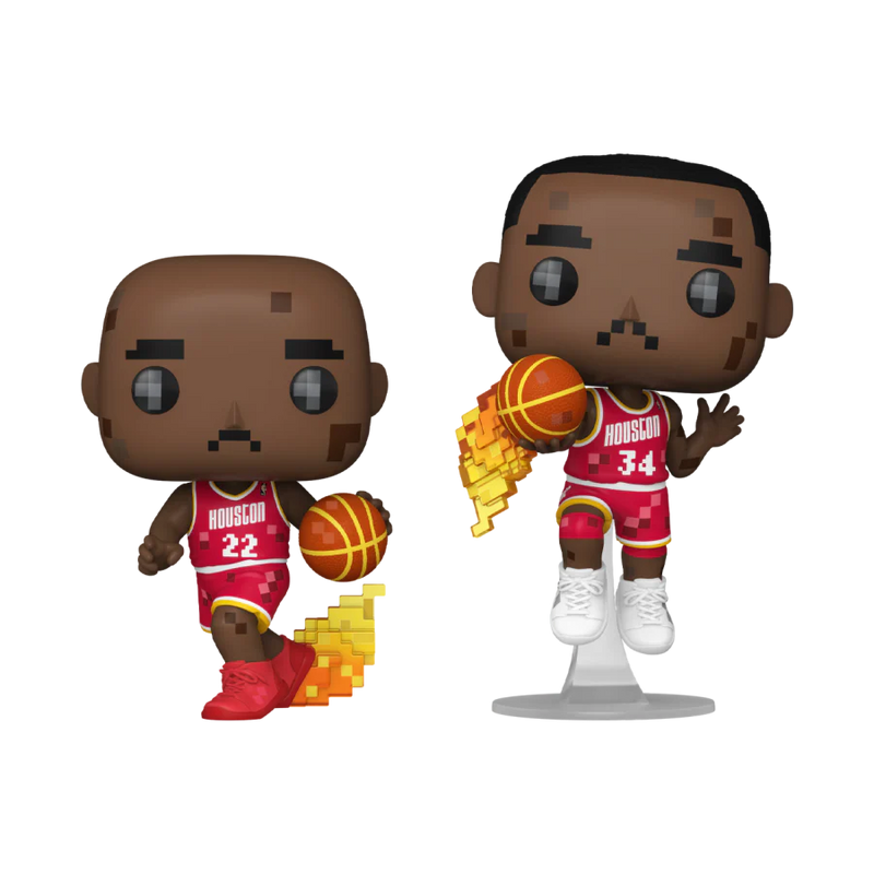 Pop Vinyl Basketball NBA JAM: Rockets Drexler/Olajuwon 8-Bit (2 Pack)