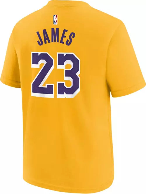 Youth Nike LeBron James Icon N&N Tee - Los Angeles Lakers