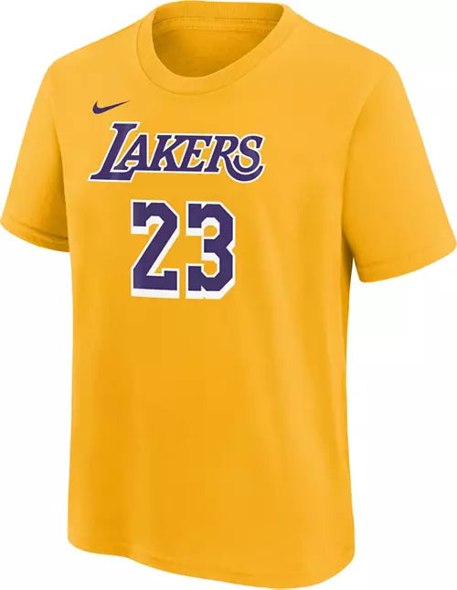 Youth Nike LeBron James Icon N&N Tee - Los Angeles Lakers