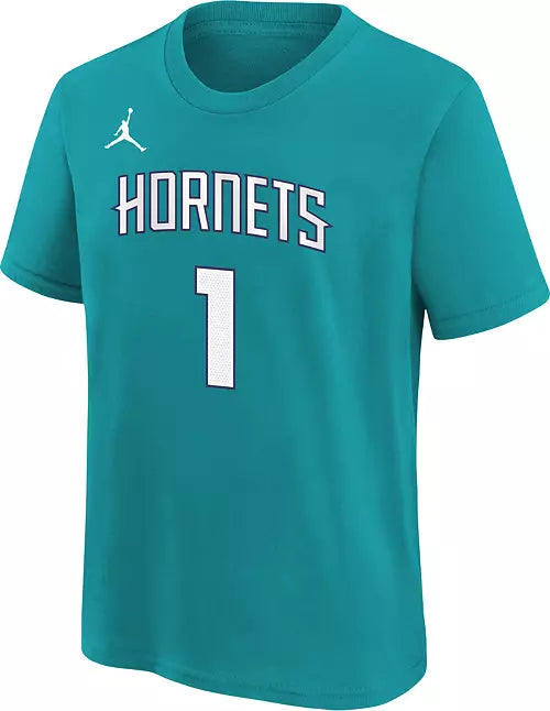 Youth Jordan LaMelo Ball Icon N&N Tee - Charlotte Hornets