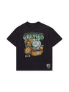 M&N Bevel Burst Tee - Boston Celtics (Overdyed Black)