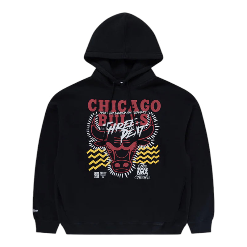 M&N Accolades Hoodie - Chicago Bulls (Faded Black)