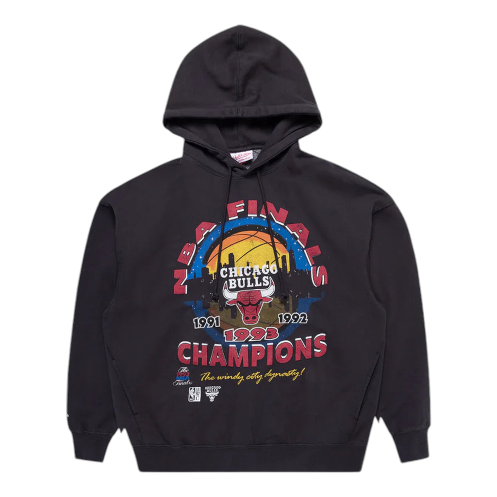 M&N Chicago Bulls Finals Champion Hoodie (Overdyed Black)