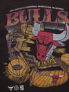 M&N Bevel Burst Tee - Chicago Bulls (Overdyed Black)