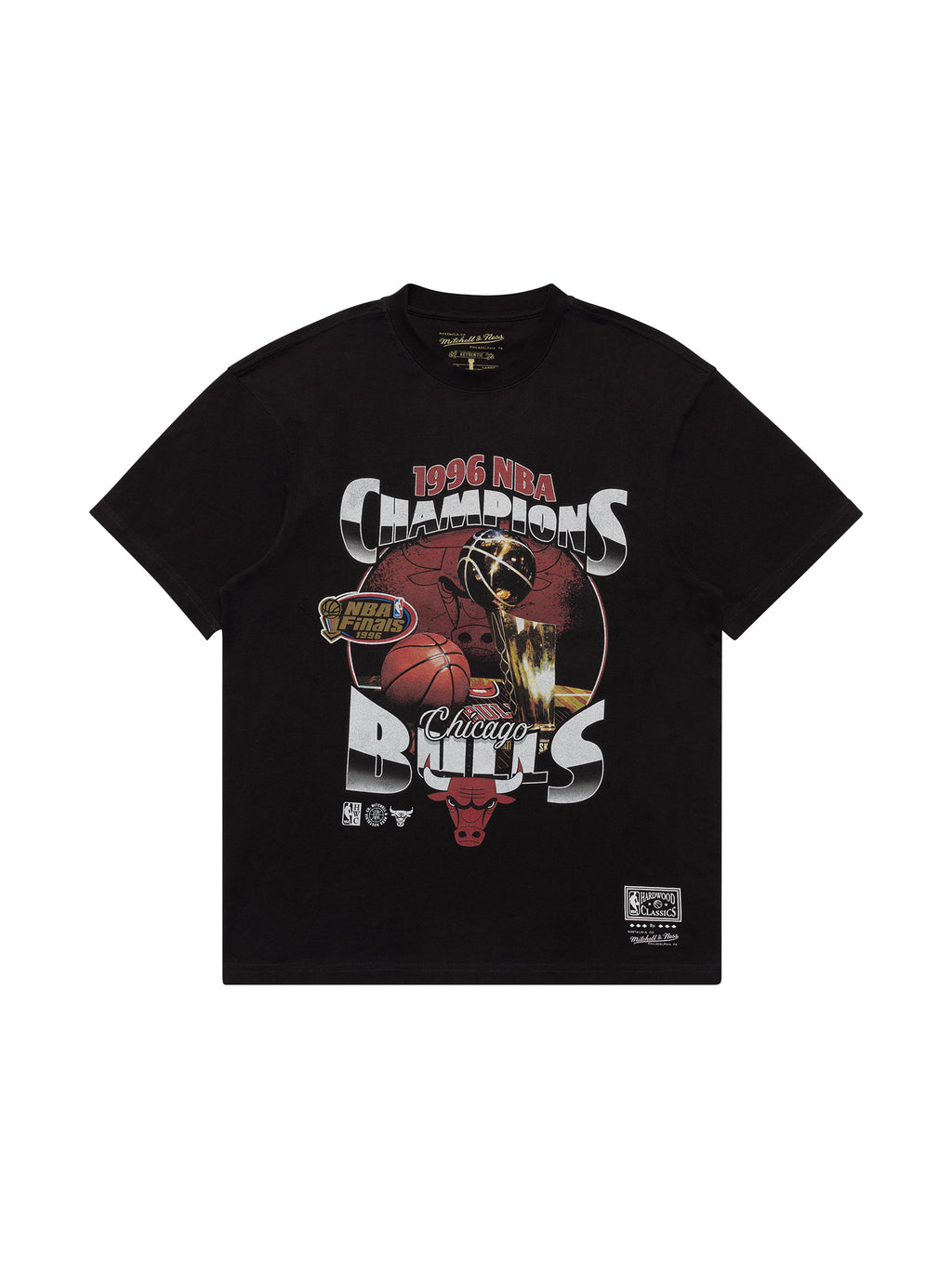 M&N True Colours Tee - Chicago Bulls (Faded Black)