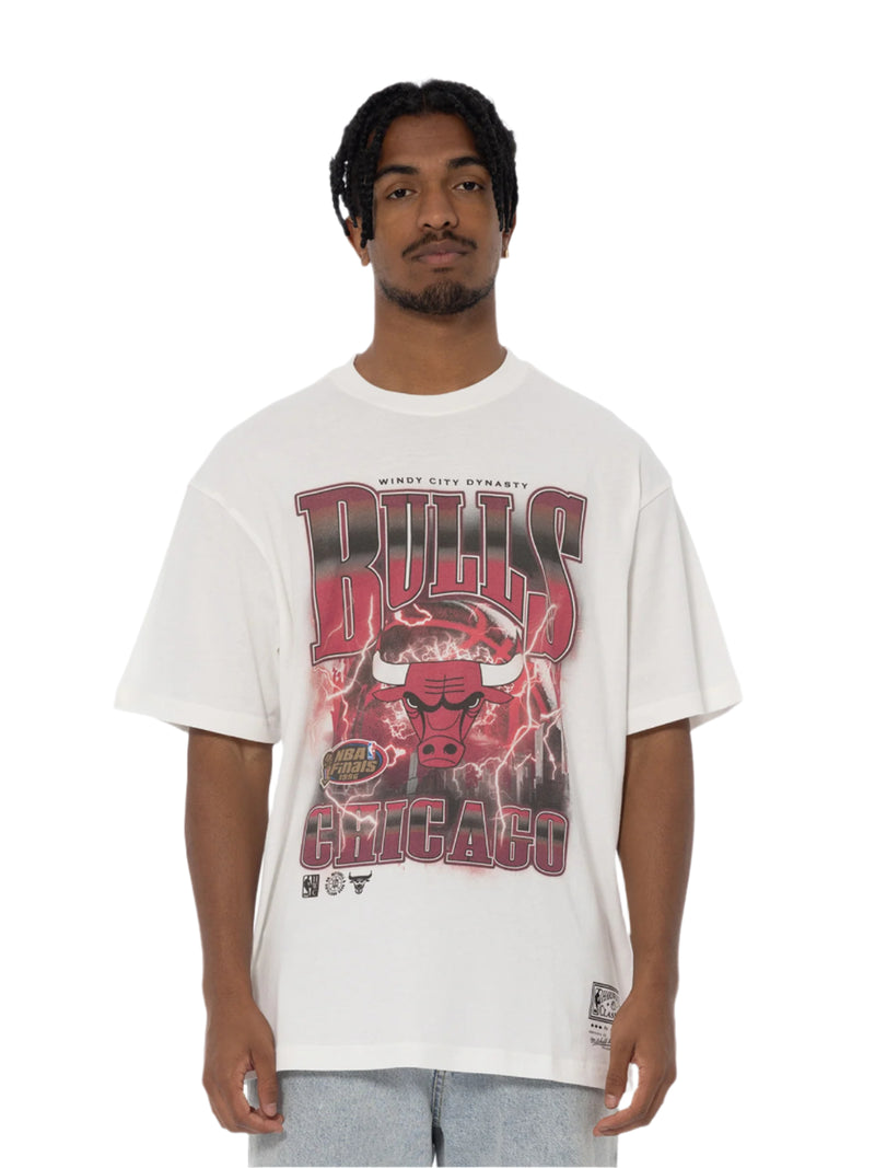 M&N Chicago Bulls City Strike Tee (Vintage White)