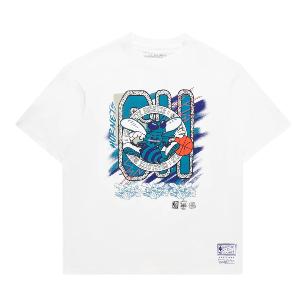 M&N Brush Off 3.0 Tee - Charlotte Hornets (Vintage White)