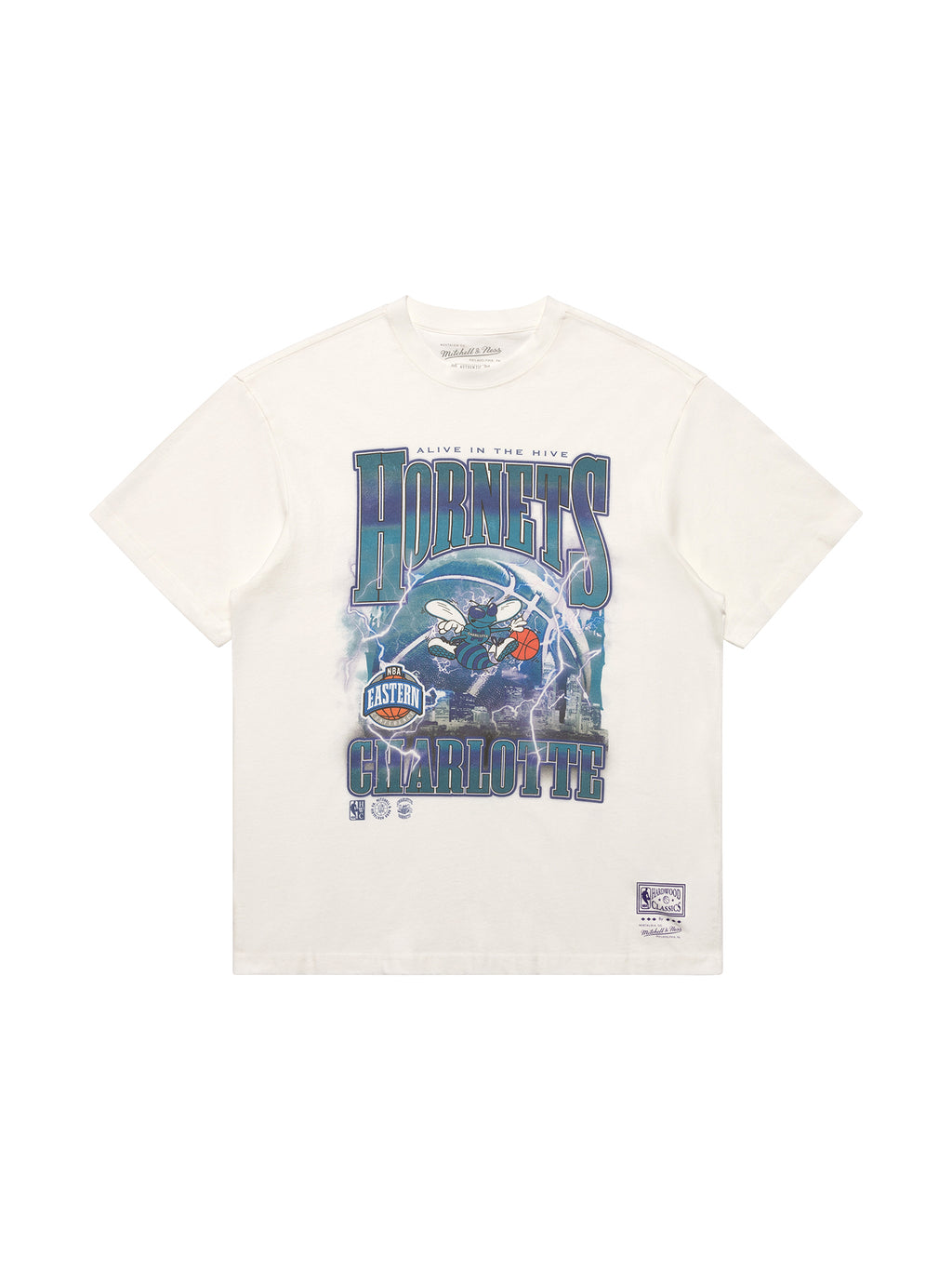 M&N Charlotte Hornets City Strike Tee (Vintage White)