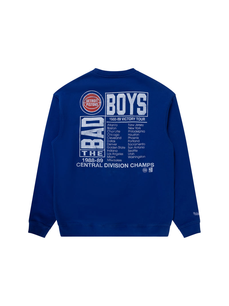 M&N Detroit Pistons "Bad Boys" Crew (Blue)