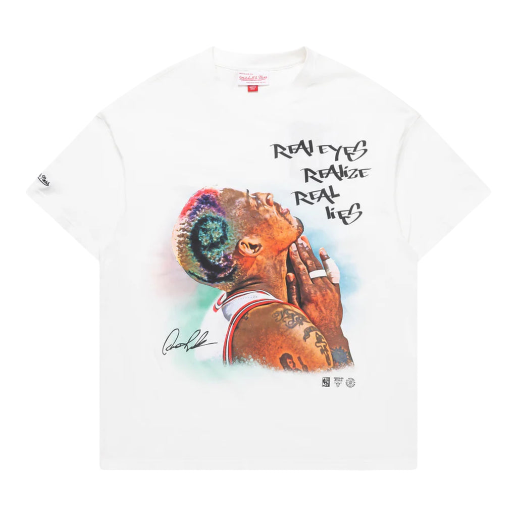 M&N Dennis Rodman "Real Lies" Tee (Vintage White)