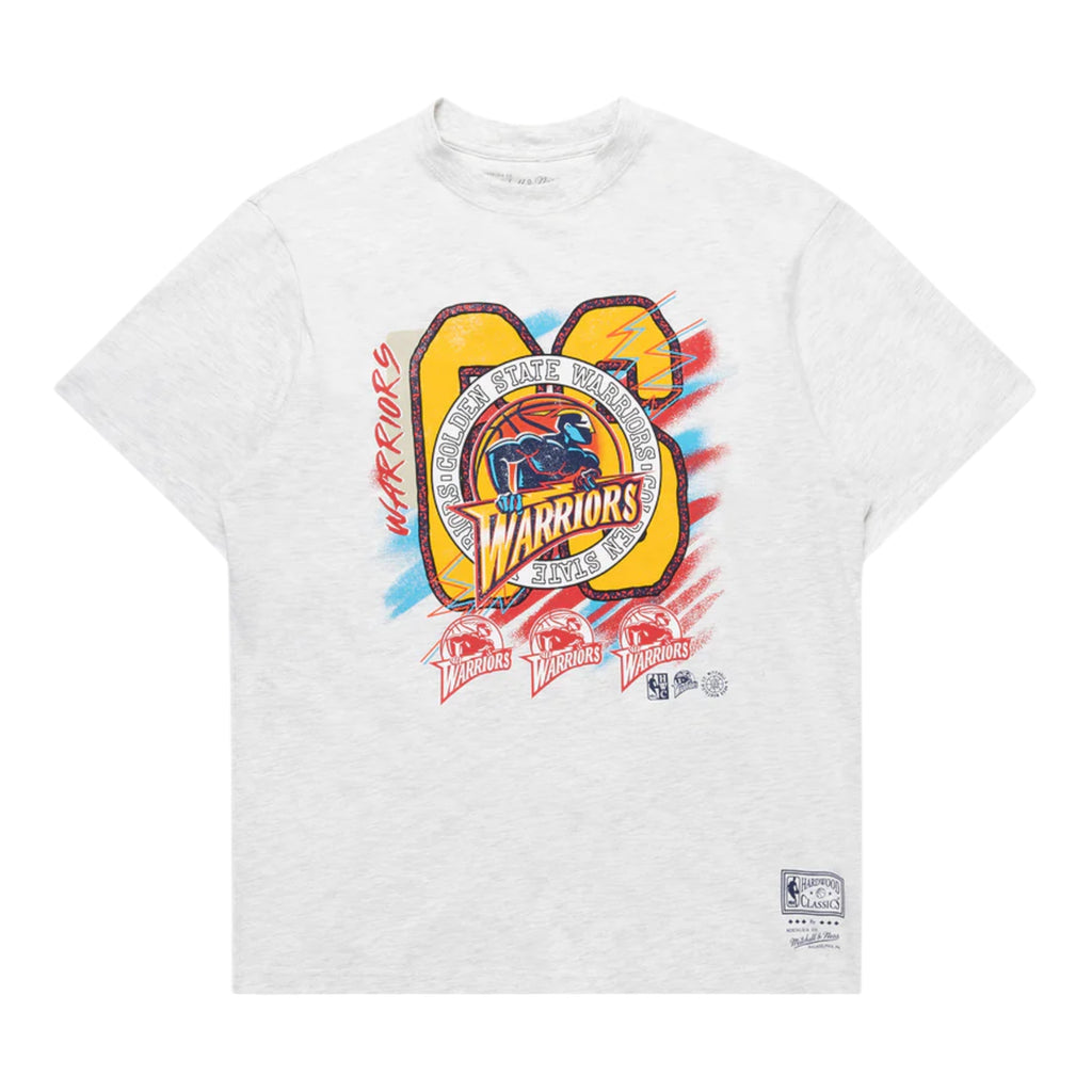 M&N Brush Off 3.0 Tee - Golden State Warriors (Silver Marle)