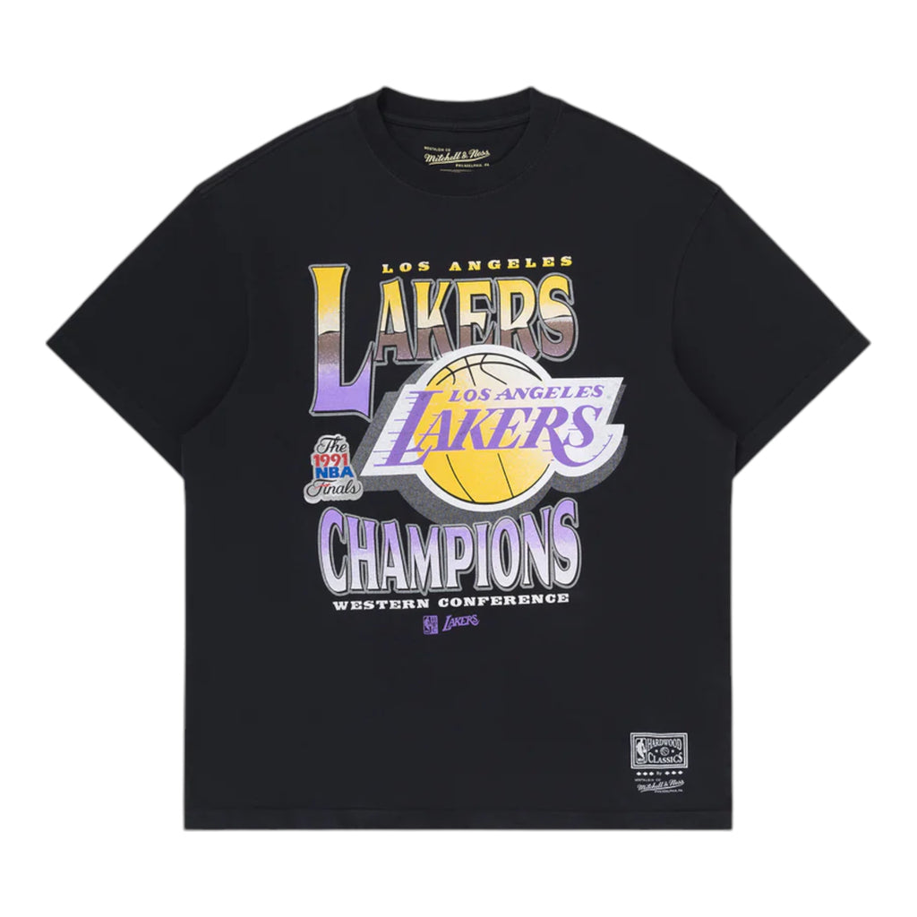 M&N Los Angeles Lakers Metallic Tee (Faded Black)