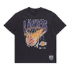 M&N Fire N Lightning Tee - Los Angeles Lakers (Faded Black)