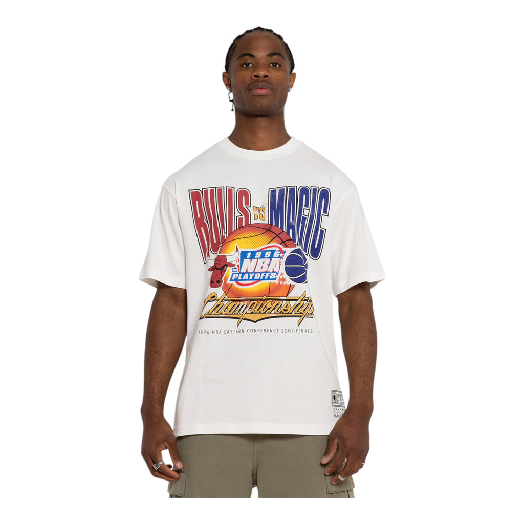 M&N 1996 NBA Playoffs Bulls vs Magic Tee - (Vintage White)