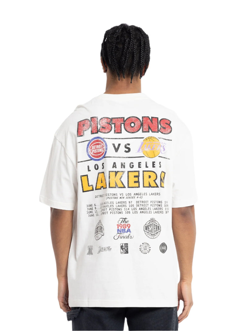 M&N 1989 NBA Finals Tee - Johnson VS Rodman (Vintage White)