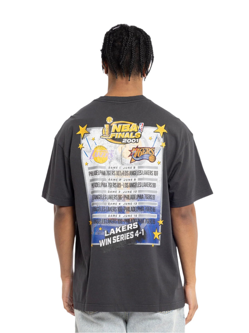 M&N 2001 NBA Finals Tee - Lakers VS 76ers (Overdyed Black)