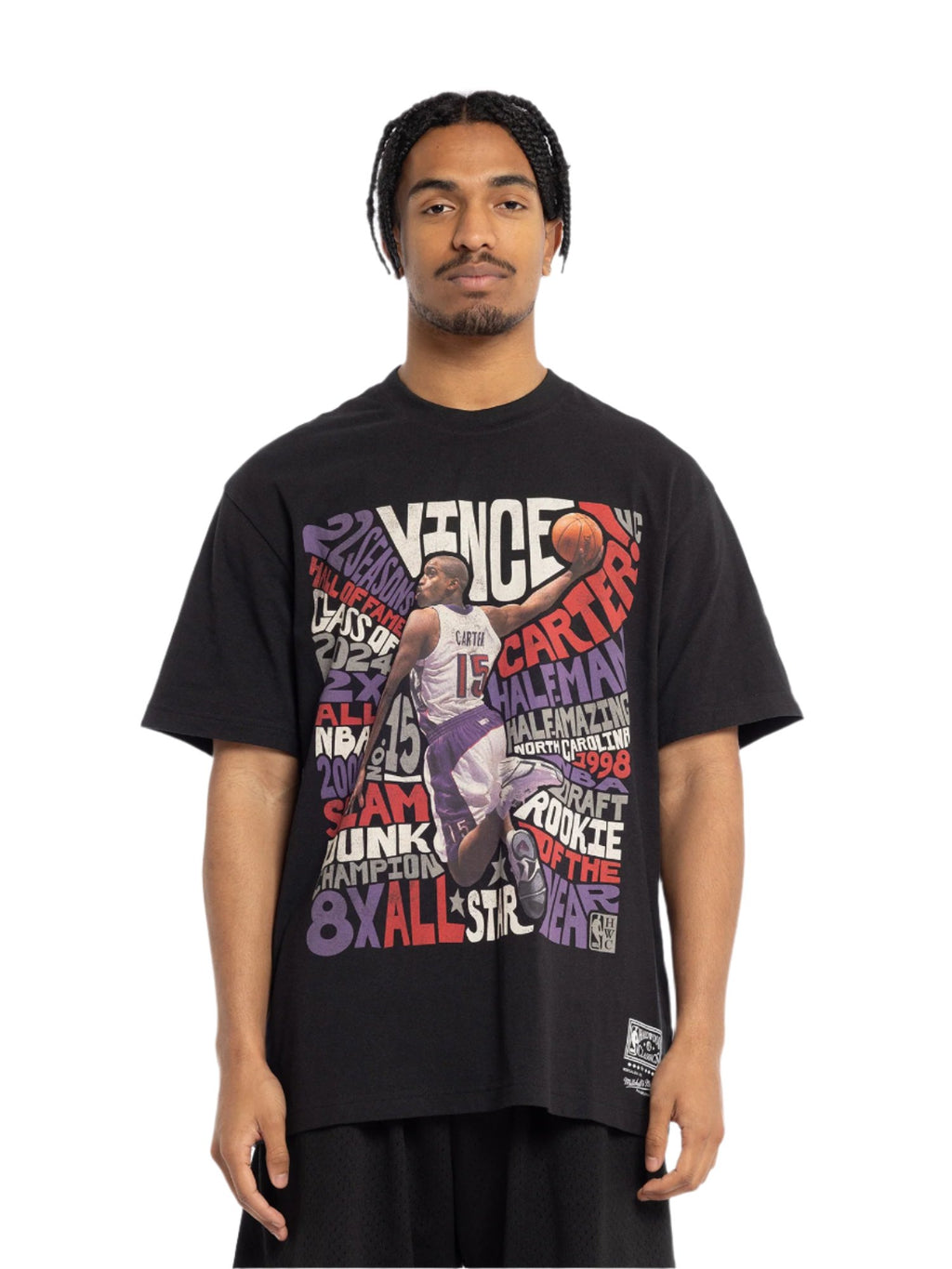 M&N Abstract Vince Carter Player Tee - Toronto Raptors (Faded Back)