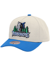 M&N Cream & Team Colour Pro Pinch Snapback - Minnesota Timberwolves