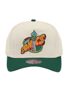 M&N Cream & Team Colour Pro Pinch Snapback - Seattle SuperSonics