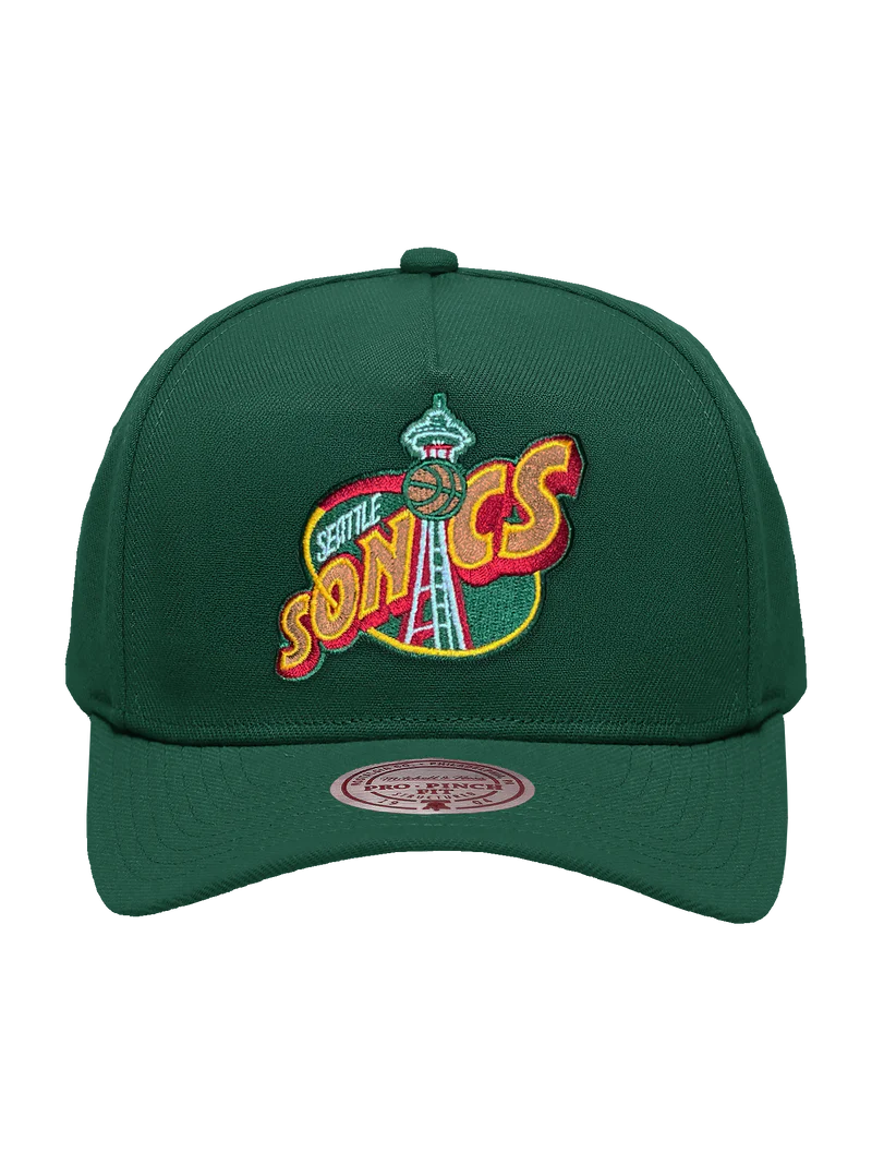 M&N Team Colour Pro Pinch Snapback - Seattle SuperSonics