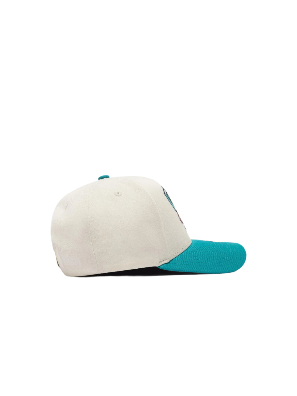 M&N Cream & Team Colour Pro Pinch Snapback - Vancouver Grizzlies