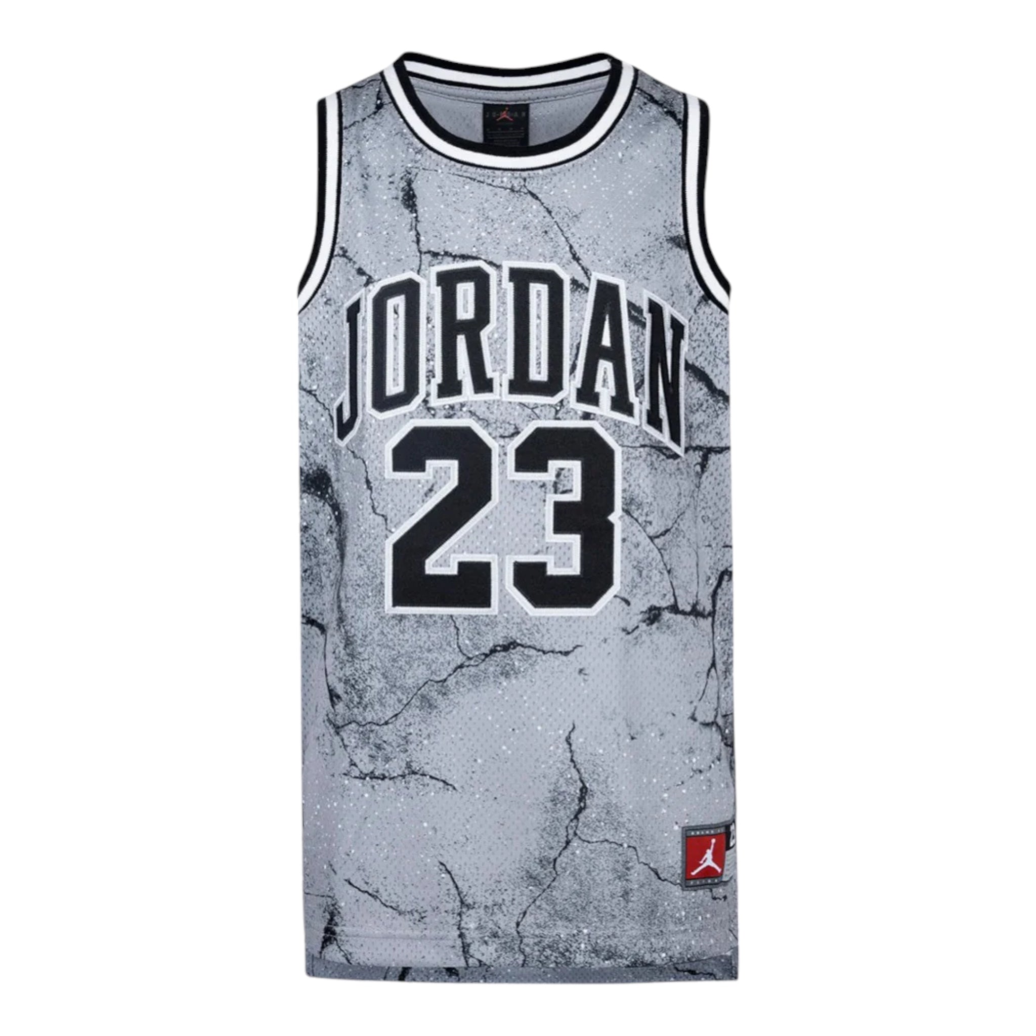 Youth Jordan AOP Jersey Cement Grey 95C655 G0W Hoops Heaven