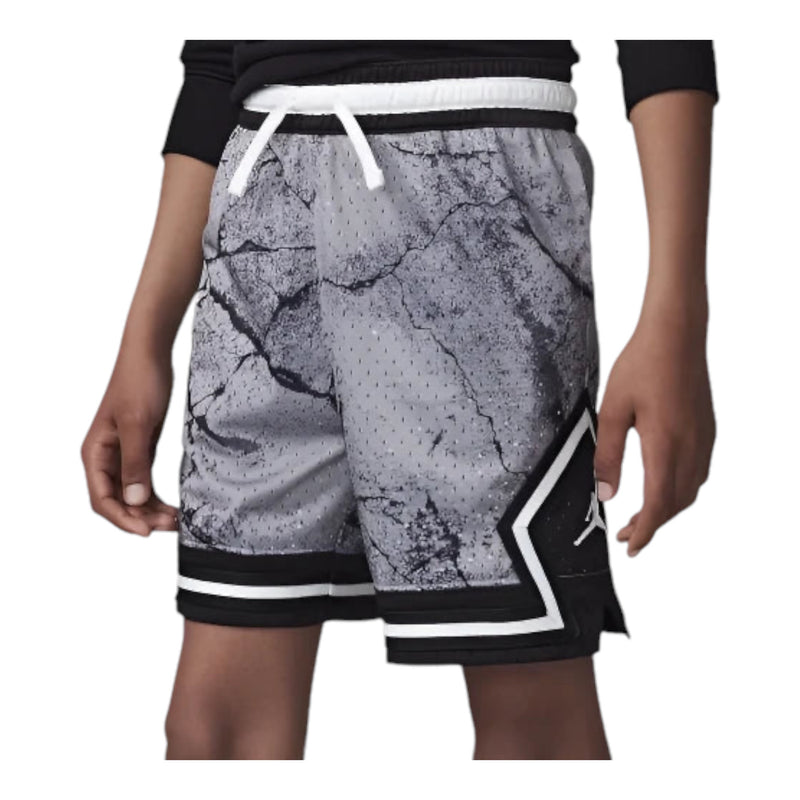 Youth Jordan Diamond AOP Shorts - Cement Grey (95D429 G0W)