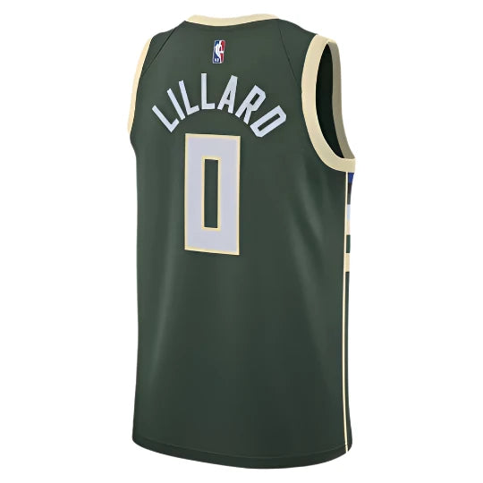 Nike Damian Lillard Milwaukee Bucks Icon Jersey 2022/23 - DN2012-332