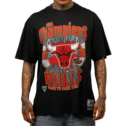 M&N Explode Champions Tee - Chicago Bulls (Overdyed Black