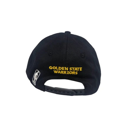 Youth NBA Essentials 6 Panel Snapback - Golden State Warriors (Black)