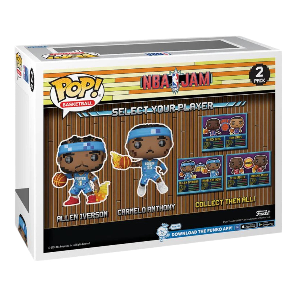 Pop Vinyl Basketball NBA JAM: Nuggets Iverson/Anthony 8-Bit (2 Pack)