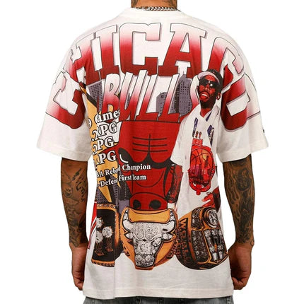 M&N Chicago Bulls Dennis Rodman Rings Tee (Vintage White)