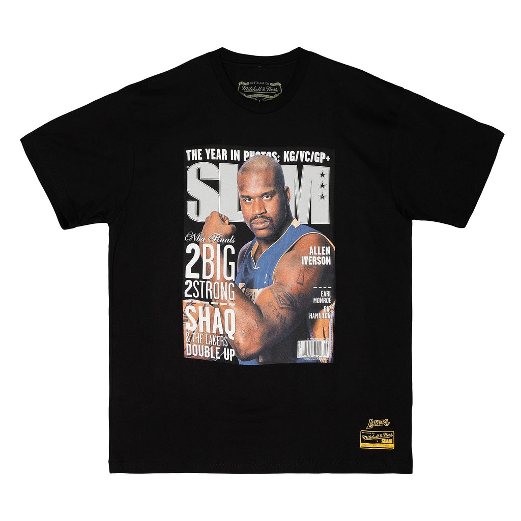 M&N Slam Cover Tee - Shaquille O'neal (Faded Black)