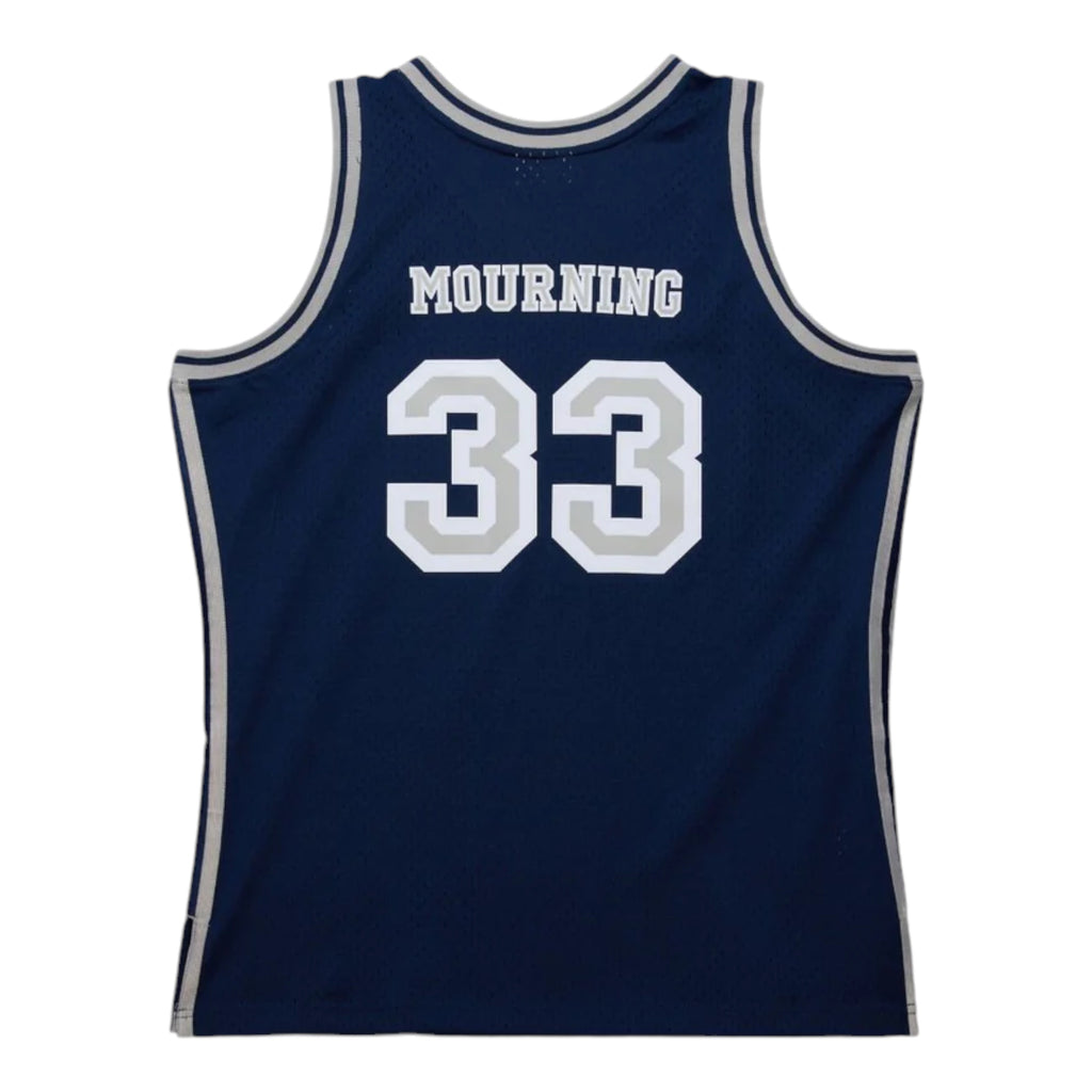 M&N NCAA HWC Swingman Jersey Alonzo Mourning Georgetown Hoyas (91-92 Atlantic Blue) New Cut