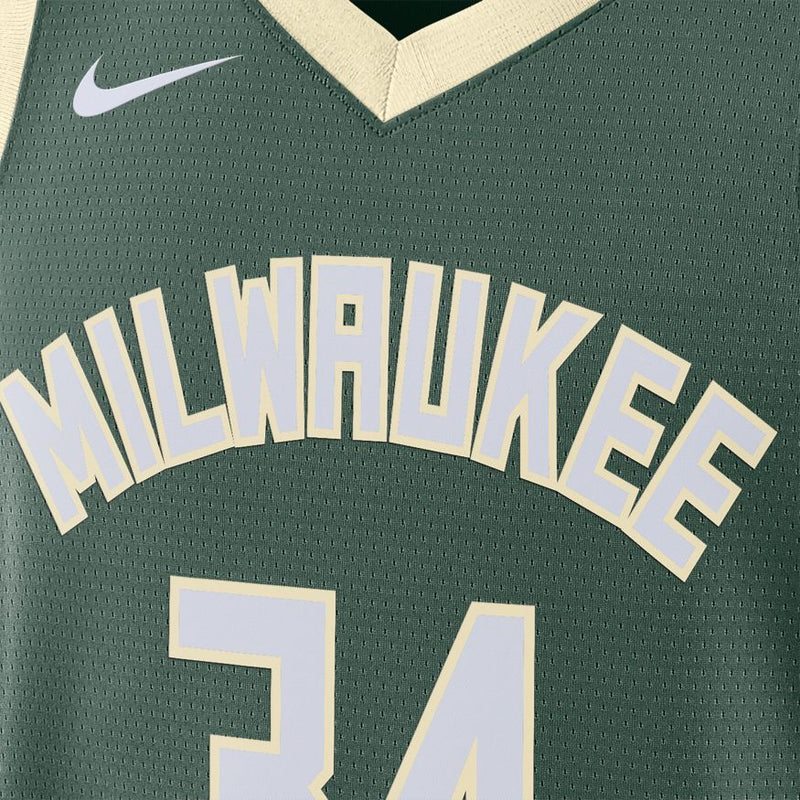 Women's Nike 2022 Icon Edition Giannis Antetokounmpo Milwaukee Bucks T-Shirt / Medium